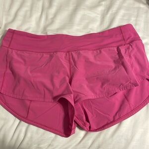 Lululemon Sonic Pink Speed up shorts!